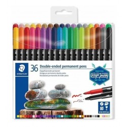 Marcadores Staedtler Permanentes Twin Tip X 36 Unidades