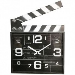 Reloj De Pared, Claqueta Cine 33x34 Negro