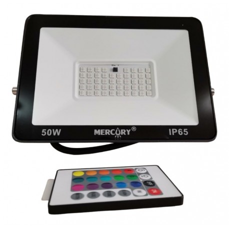 Reflector Led 50w Rgb Plano Tipo Tableta Interior Exterior