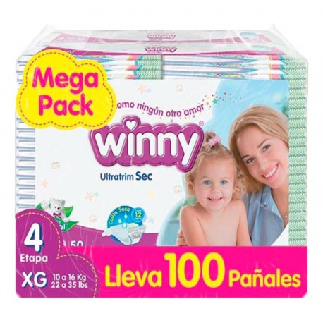 Pañales Winny Ultratrim Sec sin género XG