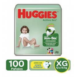 Pañales Huggies Active Sec sin género XG