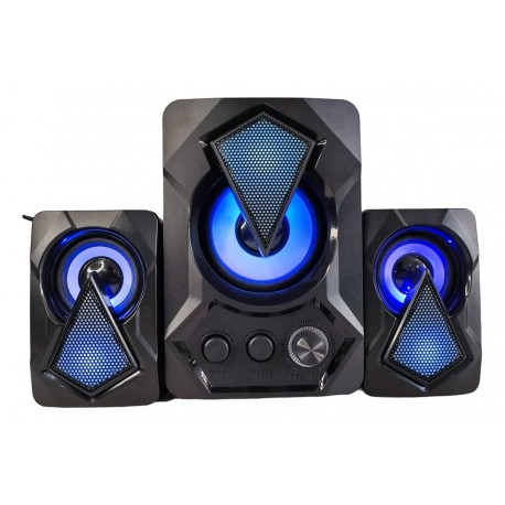 Bocina Parlante Altavoz Gamer Pc Sonido Estereo Luz Led Usb