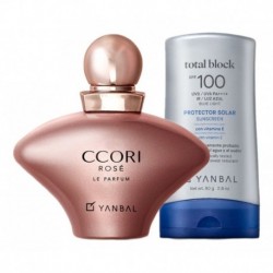 Perfume Ccori Rose + Bloqueador Total