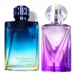 Set Perfumes Magnat Imperium Hombre + Valentia Mujer Esika