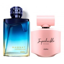 Perfume Magnat Imperium Men + Impredecible Mujer Esika