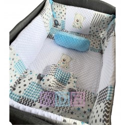 Lencería Corral Cuna Protectores Bumpers Premium Estampada