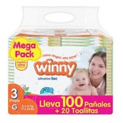 Pañal Winny Sec Etapa 3/g X 100