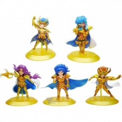 Caballeros Del Zodiaco Colección X5 Figuras Base Amarilla