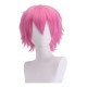 Peluca Cosplay Lisa Corta 30cm Varios Colores