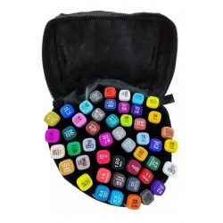 Marcadores Dibujo Kit X48 Colores Doble Punta Base Alcohol