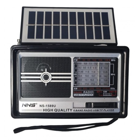 Radio Bafle Parlante Bluetooth Am Fm Usb Sd Carga Solar