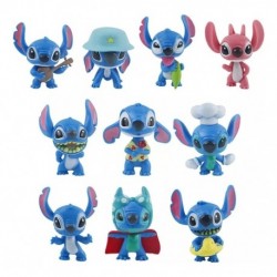 Disney Stitch Colección 10 Figuras De Stitch En Bolsa