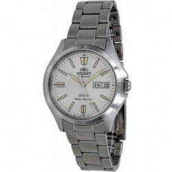 Reloj Orient RA-AB0F12S Hombre Stainless Steel 3 Star White (Importación USA)