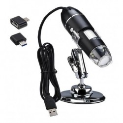 Microscopio 3en1 Electronico 1600x Usb Con Luz Led Graduable