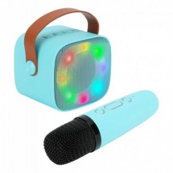 Parlante Bluetooth 6w Luz Rgb Karaoke Microfono Inalambrico
