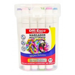 Marcador Multitrazo Permanente X 24 Unidades