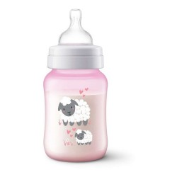 Tetero Classic De 9oz Rosado Avent Color Rosado Oveja Scf821/14