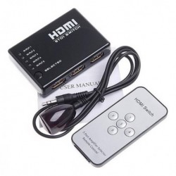 Switch Hdmi 5x1 5 Entradas 1 Salida Con Control Hd 1080p