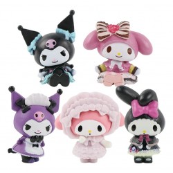 Hello Kitty My Melody Kuromi 5 Figuras En Bolsa