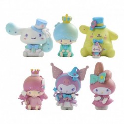 Hello Kitty Y Sus Amigos Colección 6 Figuras Melody Kuromi