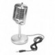 Microfono Vintage Condensador Retro Con Cable Omnidirecciona