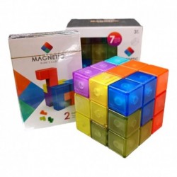Cubo Rubik Magnetico Con Cartas Transparente Ch1101