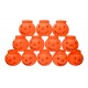 Calabazas Halloween Balde Plástico Cara Pintada X 12 Unid