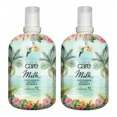 2 Crema Corporal Litro Avon Care Milk