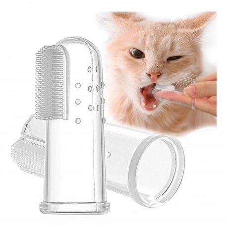 ¡ Setx2 Cepillo Dental Silicona Para Mascota Dedos !!