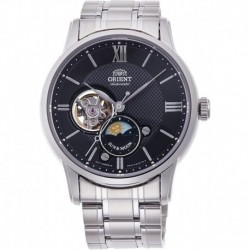 Reloj Orient RN-AS0001B Classic Semi Skeleton Sun & Moon Mec (Importación USA)