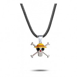 One Piece Collar Jolly Roger Monkey D. Luffy Metálico