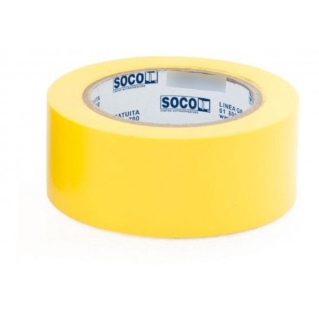 ¡ Cinta Adhesiva De Señalización 48mm Soco Amarillo Negro !!