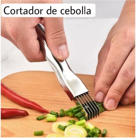 Cortador de cebolla, cuchillo de cebolla de acero inoxidable