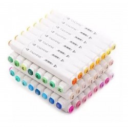 Juego De Marcadores De Dibujo 60 Colores Doble Punta