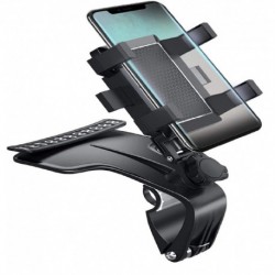 Soporte universal para teléfono para salpicadero de automóvil, rotación de 360 grados, soporte de clip para teléfono celular