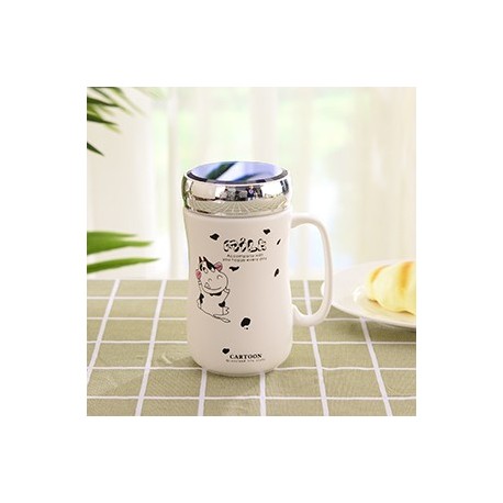 MUG DE PORCELANA MATE CON TAPA