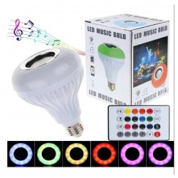 Bombillo Parlante Bluetooth Musica Led Multicolor + Control Remoto