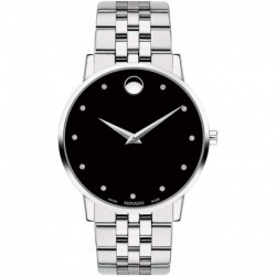 Reloj Movado 0607201 Museum Stainless Steel Case Black Dial (Importación USA)