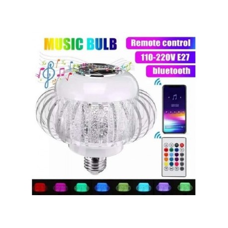 Bombillo Luz Led Rgb Bluetooth 12w Parlante Control Remoto