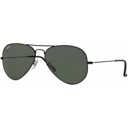 Gafas Ray-ban RB 3025 Aviator Black w/ Grey Green G15 Lens 5 (Importación USA)