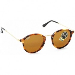 Gafas Ray-ban Round RB 2447 1160 49mm Spotted Brown Hava (Importación USA)