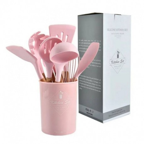 Set 12 Utensilios De Cocina Silicona Res
