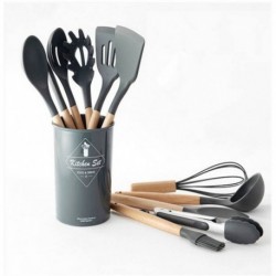 Set 12 Utensilios De Cocina Silicona Res