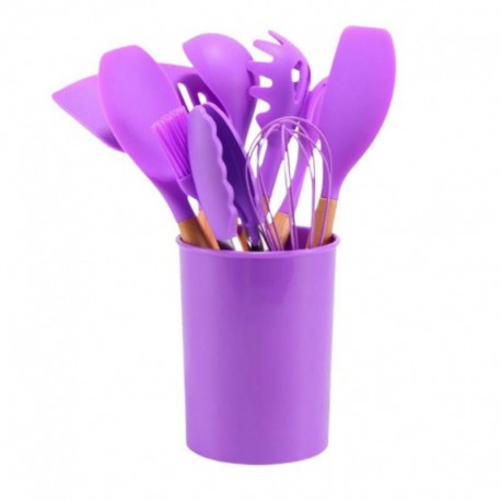 Set 12 Utensilios De Cocina Silicona Res