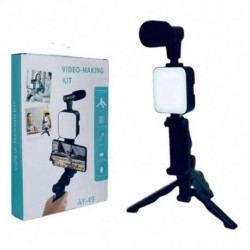 Kit De Video Portatil Con Microfono Y Lu