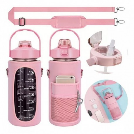 Botella De Agua Motivacional Con Funda P