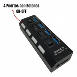 Hub Usb Extensor 4 Puertos 30 Cable 50c