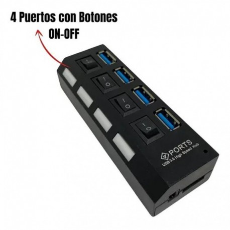 Hub Usb Extensor 4 Puertos 30 Cable 50c