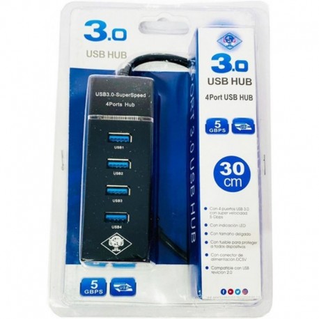 Multi Puerto Hub 4 Puertos Usb 30 Luz L
