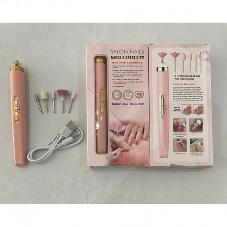 Kit Pulidor De Unas Electrico Recargable